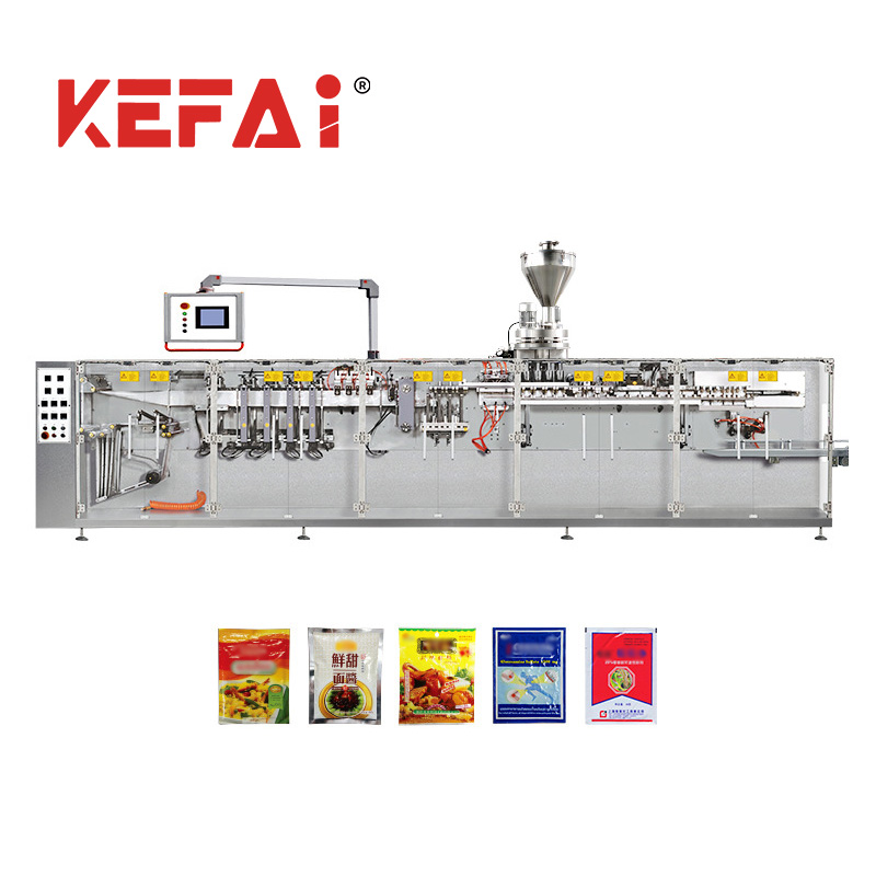 Balicí stroj KEFAI Granule HFFS s plochým bočním těsněním